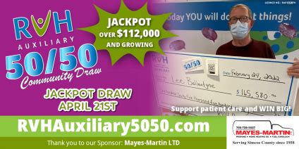 rvh 50 50 lottery.